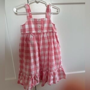 GAP Pink and White Checkered Dress
